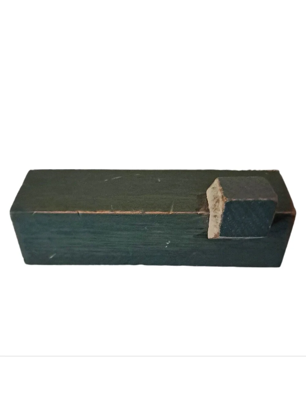 Vintage 2002 Interior Accents Homespun Primitive Wooden Block Houses Set of 2